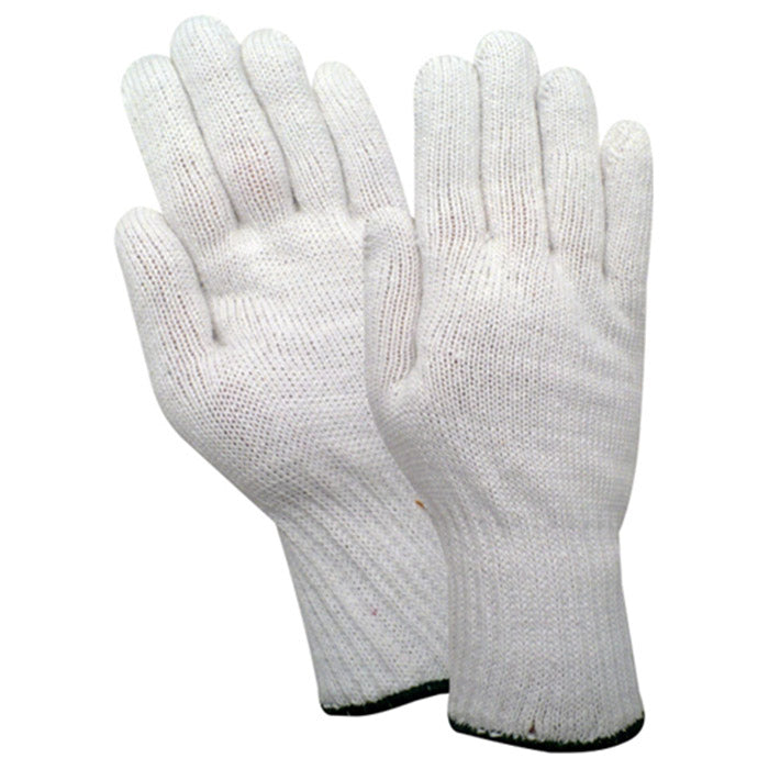 Load image into Gallery viewer, 1120 White 100% Poly Seamless Knit Gloves, Snug Fit Wrist, Sizes S-XL
