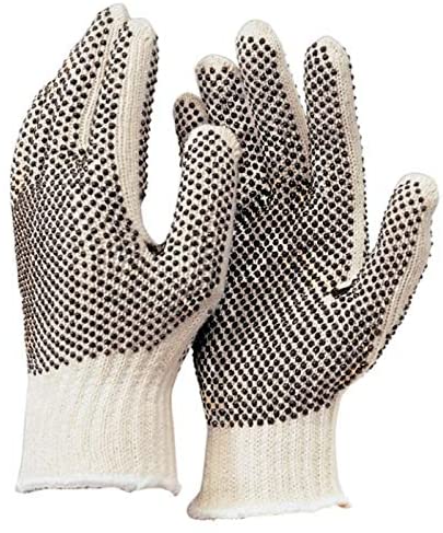 Load image into Gallery viewer, 1139 Cotton String Knit Double Sided Dots, Reversible, Black PVC Dots, Sizes S and L, Sold by Dozen
