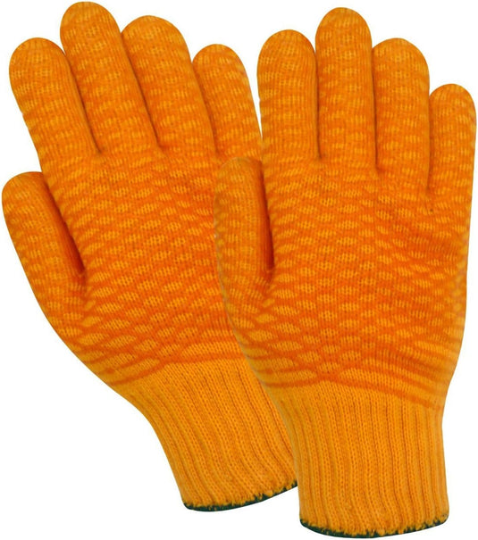 1145 Orange Cotton/Synthetic Full Fingered Work & General Purpose Gloves, PVC Full Coverage Coating
