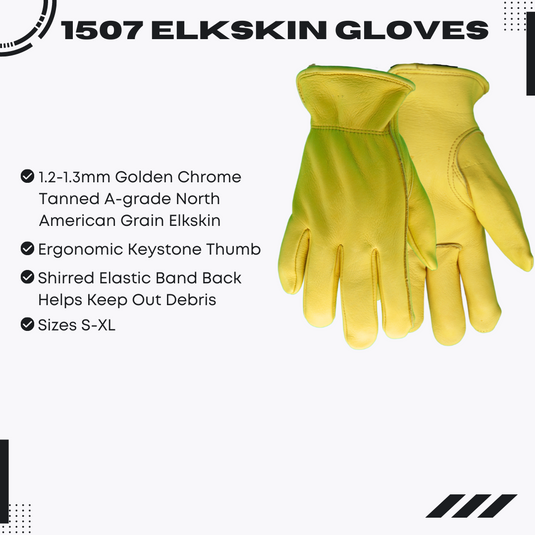 1507 GOLDEN GRAIN ELKSKIN UNLINED DRIVER - SIZES S-XL