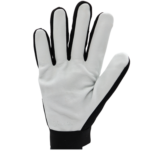 1523 Durable Grain Goatskin Leather Palm, Forefinger and Fingertips Gloves, Velcro Wrist, Sizes M-XL