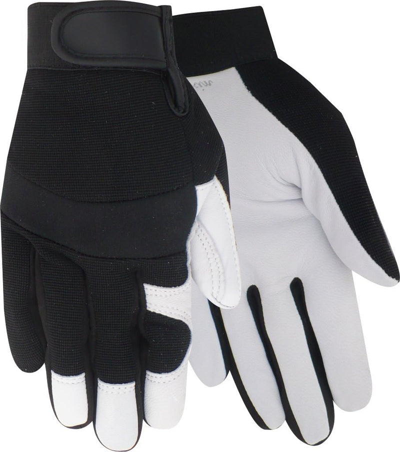 Load image into Gallery viewer, 1523 Durable Grain Goatskin Leather Palm, Forefinger and Fingertips Gloves, Velcro Wrist, Sizes M-XL
