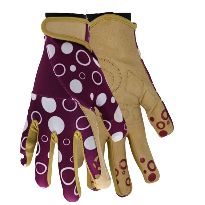 Load image into Gallery viewer, Red Steer 160W Flowertouch Synthetic Leather Palm, Purple, Velcro Wrist, Sizes S-L
