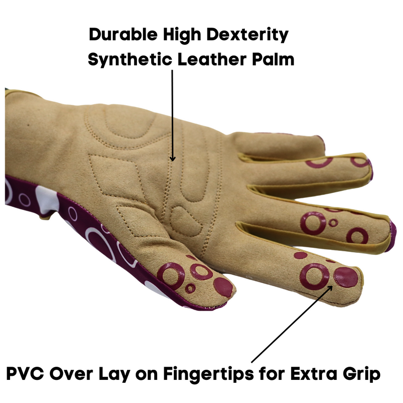 Load image into Gallery viewer, Red Steer 160W Flowertouch Synthetic Leather Palm, Purple, Velcro Wrist, Sizes S-L
