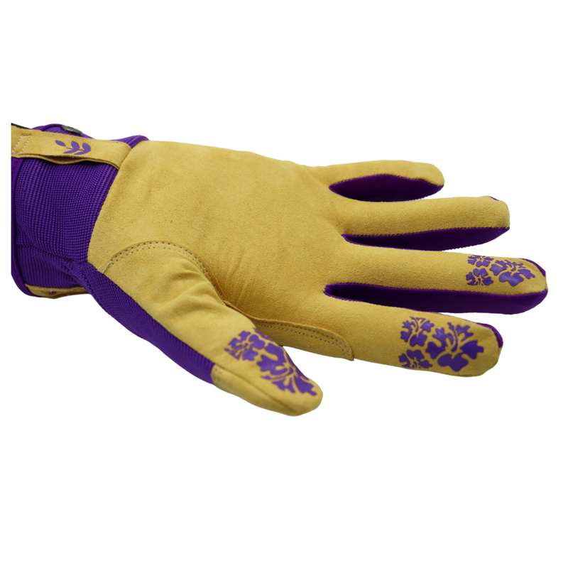 Load image into Gallery viewer, Red Steer 165W Flowertouch Synthetic Women's Gloves, Purple, Silicone Coated Fingertips, Sizes S-M
