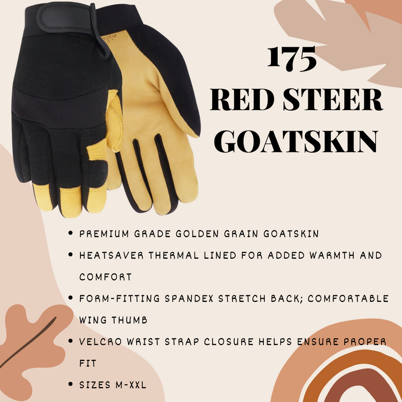 Load image into Gallery viewer, 175 HEATSAVER GOATSKIN MECHANIC - THERMAL LINING - SIZES M-XXL
