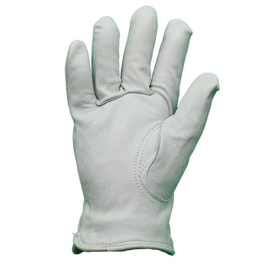 1765 Red Steer Premium Grade Goatskin Leather Gloves, Keystone Thumb, Shirred Elastic Wrist, Sizes XS-XL