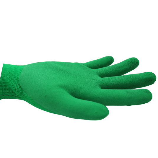 A207 FLOWERTOUCH® Foam Natural Rubber Palm, Light Knit Liner, Green, Sizes S-L