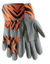 Red Steer 293T Zoo Hands Leather Palm Tiger Youth