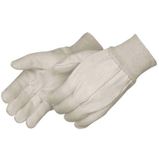 20016 Cotton Canvas 8 oz. Gloves, Snug Fit Wrist, Clute Back, Size Large