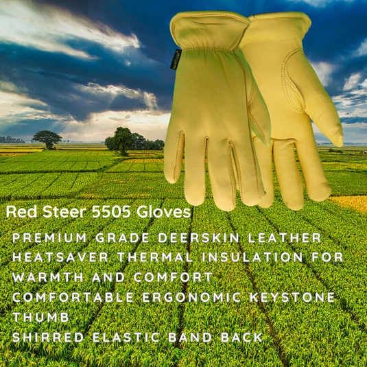 5505 LINED GRAIN DEERSKIN WITH HEATSAVER® THERMAL INSULATION
