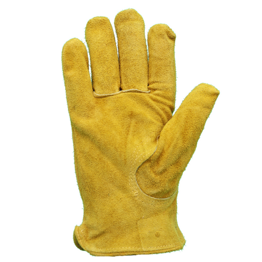 55190 Insulated Suede Cowhide Driver, Leather Palm and Back, Elastic Wrist, Sizes S-XXL