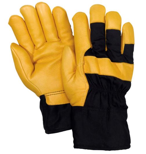 Red Steer 56360 Heatsaver Lined Standard Grain Pigskin Leather Palm and Knuckle Strap Gloves, Canvas Back, Sizes M-XL