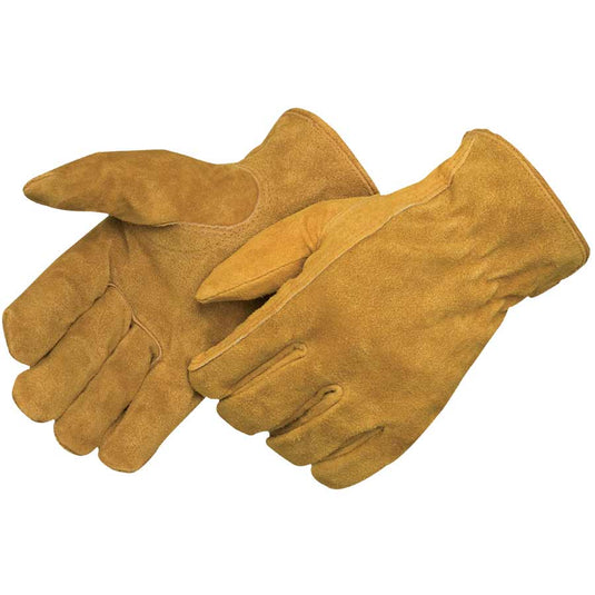 15170 Bourbon Brown Split Cowhide Driver Leather Gloves, Sizes M-XL