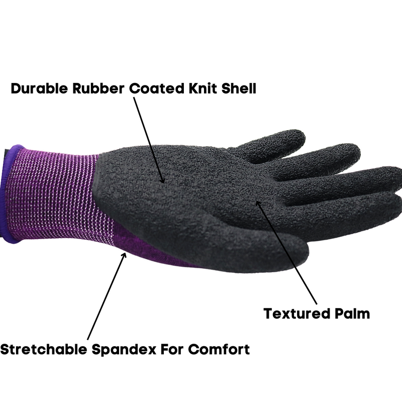 Load image into Gallery viewer, TA206 FLOWERTOUCH® PURPLE NATURAL RUBBER-KNIT - XS/S &amp; M/L
