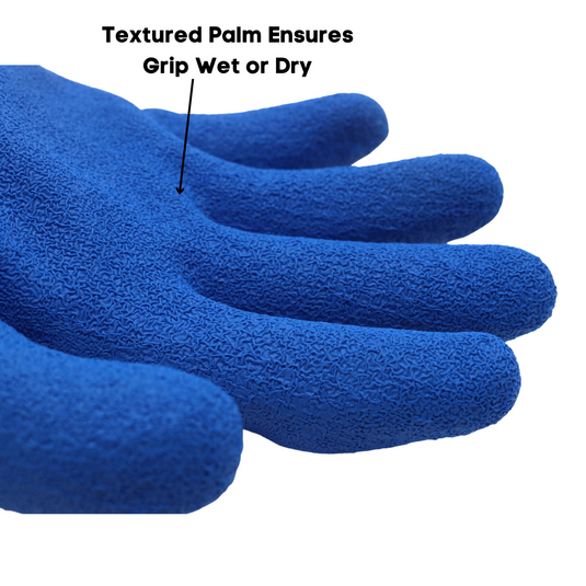 A300 POWERGRIP Blue Rubber Palm Grip, 10 Gauge, Blue, Sizes S-XXL