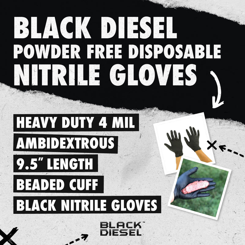 Load image into Gallery viewer, 70000 BLACK DIESEL™ BLACK NITRILE - POWDER FREE - 4 MIL - 100/BOX
