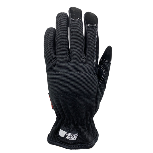 170 IRONSKIN® UNLINED BLACK MECHANIC DRIVER, BREATHABLE STRETCH SPANDEX BACK, SIZES S-XL