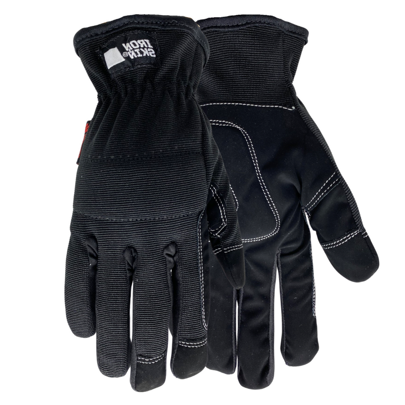 Load image into Gallery viewer, 170 IRONSKIN® UNLINED BLACK MECHANIC DRIVER, BREATHABLE STRETCH SPANDEX BACK, SIZES S-XL
