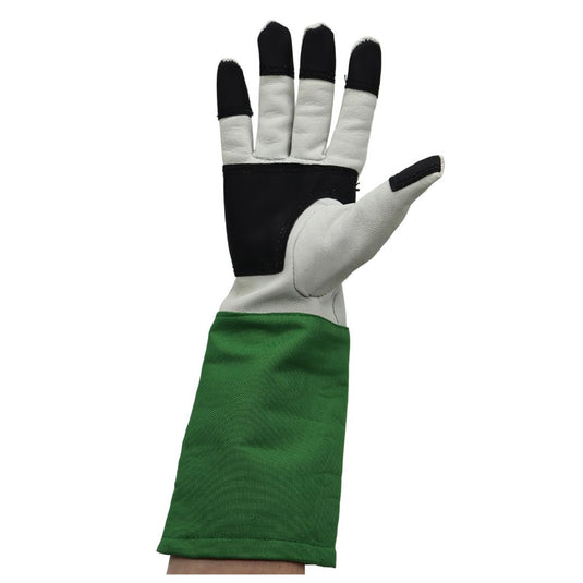 T240 PREMIUM WOMEN'S GOATSKIN ROSE GLOVE W/ CANVAS GAUNTLET, PALM & FINGER PATCHES, SIZES S-L