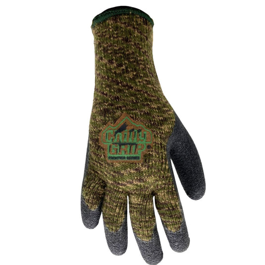 A313 Chilly Grip Camo Thermal Knit Liner, Rubber Palm, Sizes S-XL