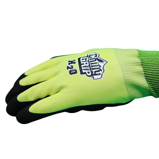 A324 Chilly Grip® H2O Waterproof Thermal-lined Black/Hi-Vis Gloves - Nitrile Over Dip Coating, Sizes M-XXL