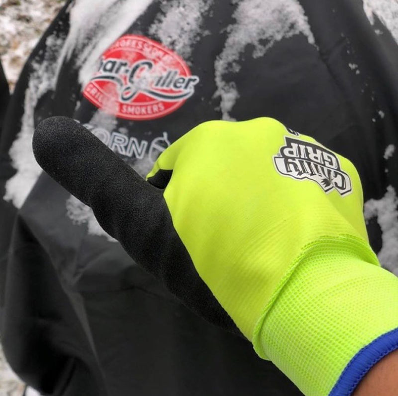 Load image into Gallery viewer, A324 Chilly Grip® H2O Waterproof Thermal-lined Black/Hi-Vis Gloves - Nitrile Over Dip Coating, Sizes M-XXL
