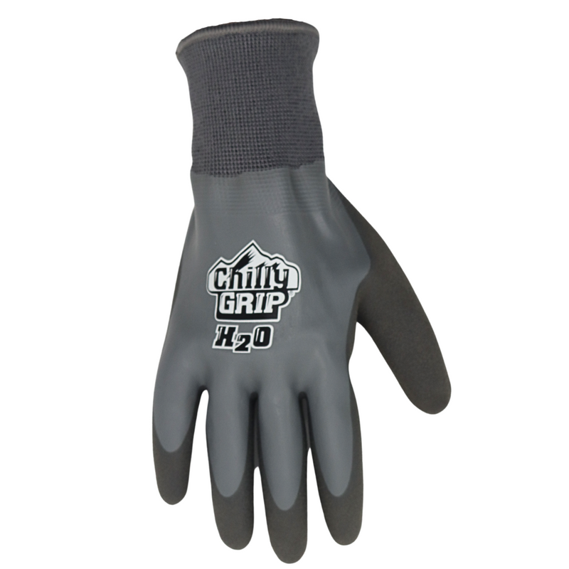 Load image into Gallery viewer, Chilly Grip A325 H2O Waterproof Thermal Insulated Gloves, Gray, Snug-Fit Wrist, Textured Palm, Sizes S-XL

