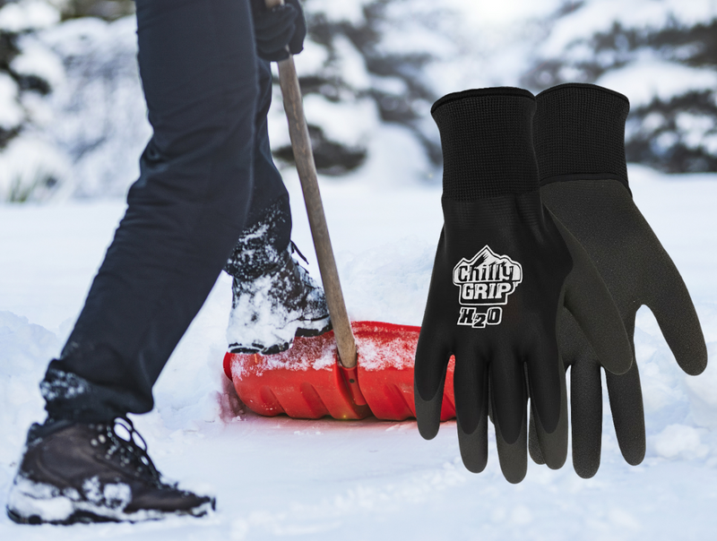 Load image into Gallery viewer, Chilly Grip A326 Black Waterproof H2O Thermal Insulated Gloves, Snug-Fit Wrist, Textured Palm, Sizes M-XL
